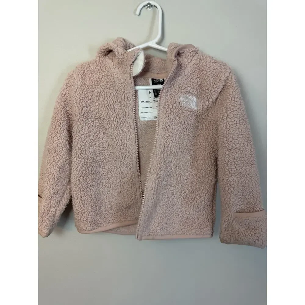 The North Face Baby Girls Hooded Campshire Bear Fleece Pink Jacket Size 12-18